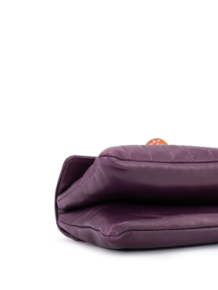 Top Quality Chanel Lambskin Quilted Mini Flap Bag Purple