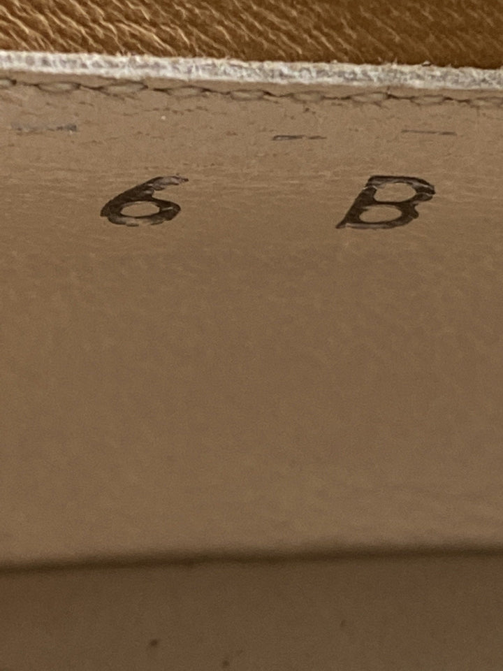 Top Quality Chanel Leather CC Logo Square Toe Shoes Beige