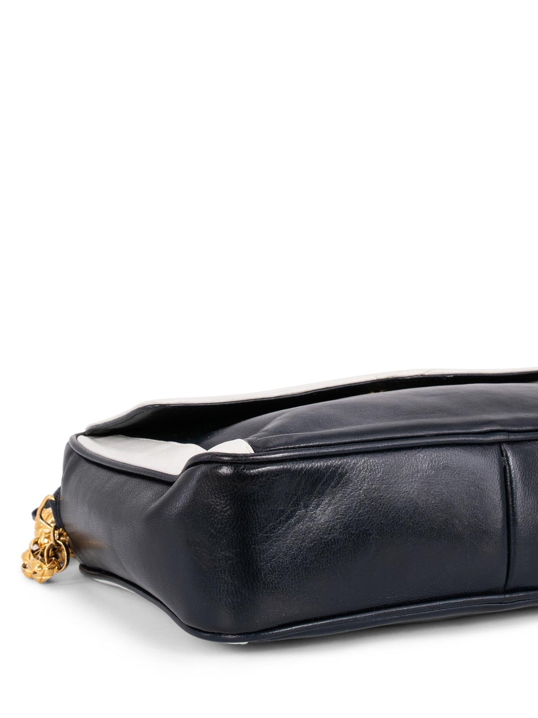 Top Quality Chanel Leather CC Logo Tassel Camera Messenger Bag Blue White