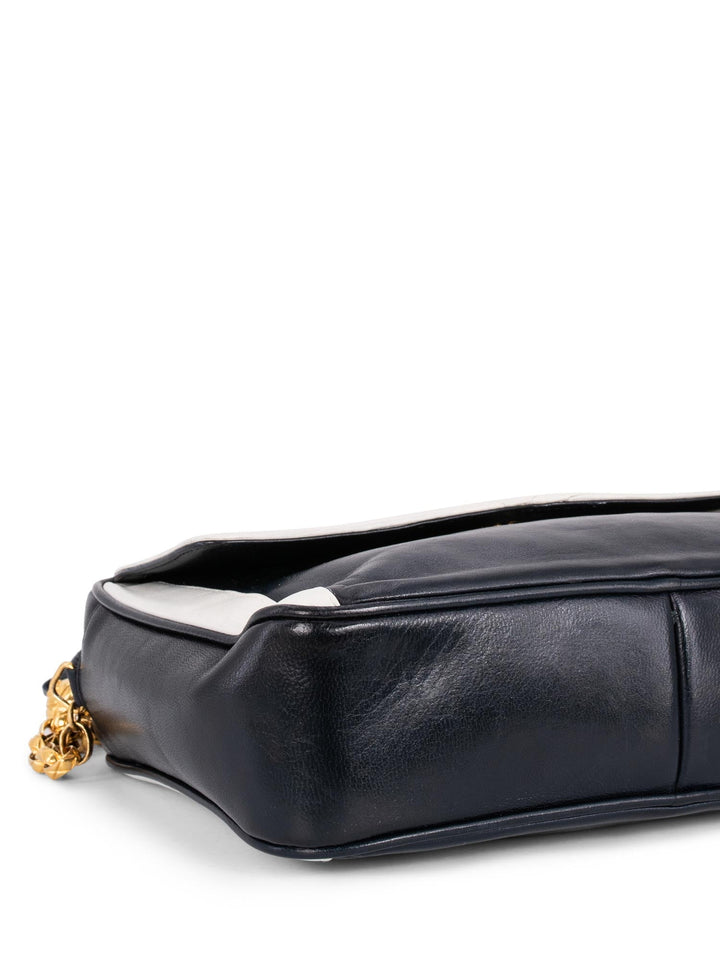 Top Quality Chanel Leather CC Logo Tassel Camera Messenger Bag Blue White