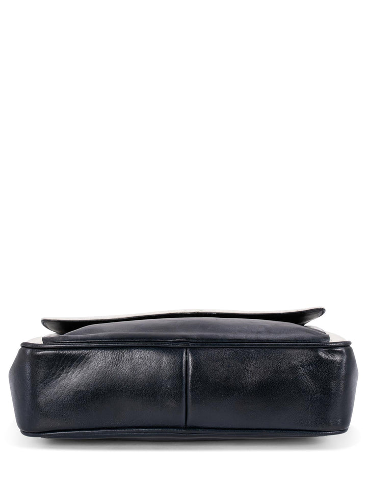 Top Quality Chanel Leather CC Logo Tassel Camera Messenger Bag Blue White