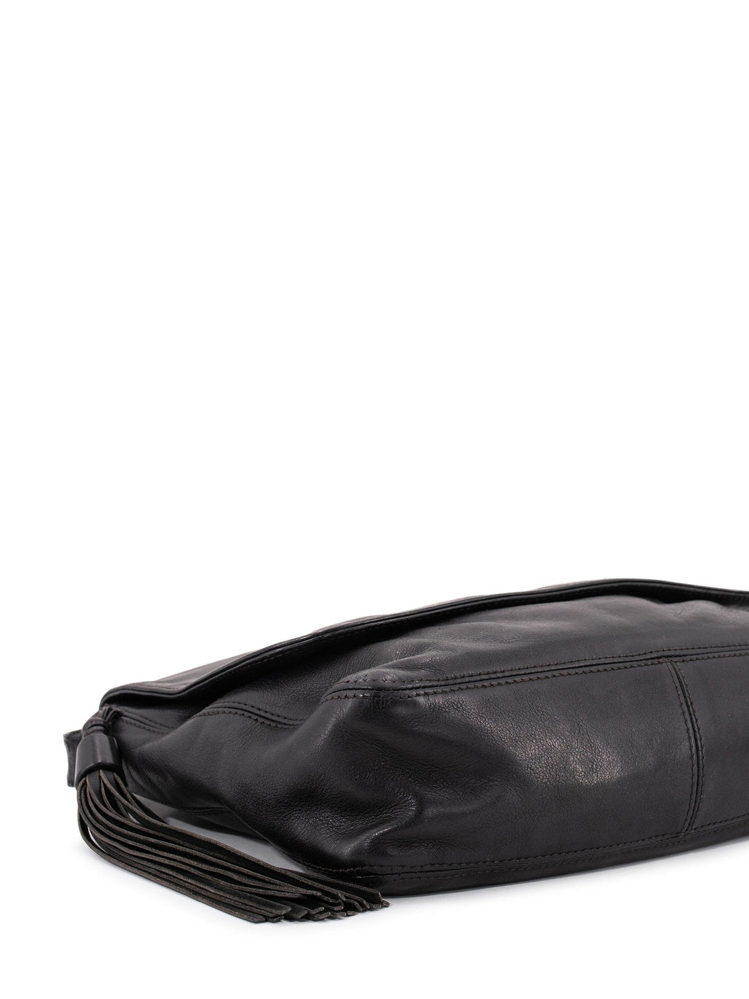 Top Quality Chanel Leather CC Logo Tassel Flap Messenger Bag Black