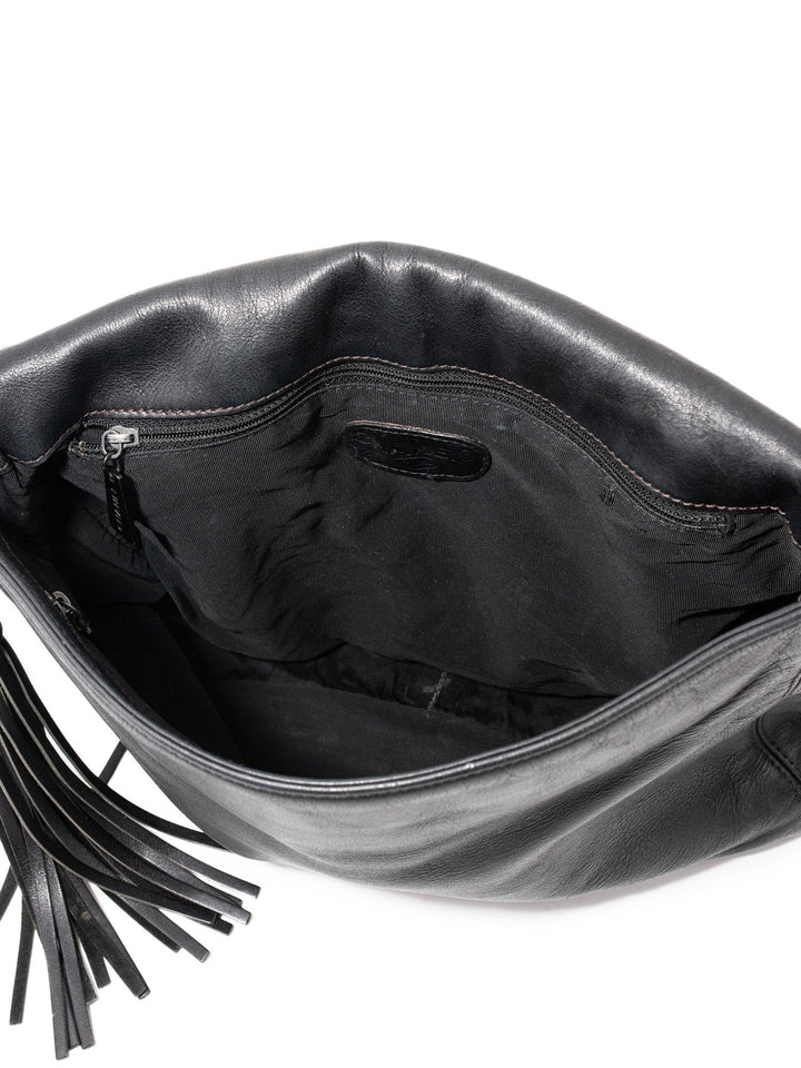 Top Quality Chanel Leather CC Logo Tassel Flap Messenger Bag Black