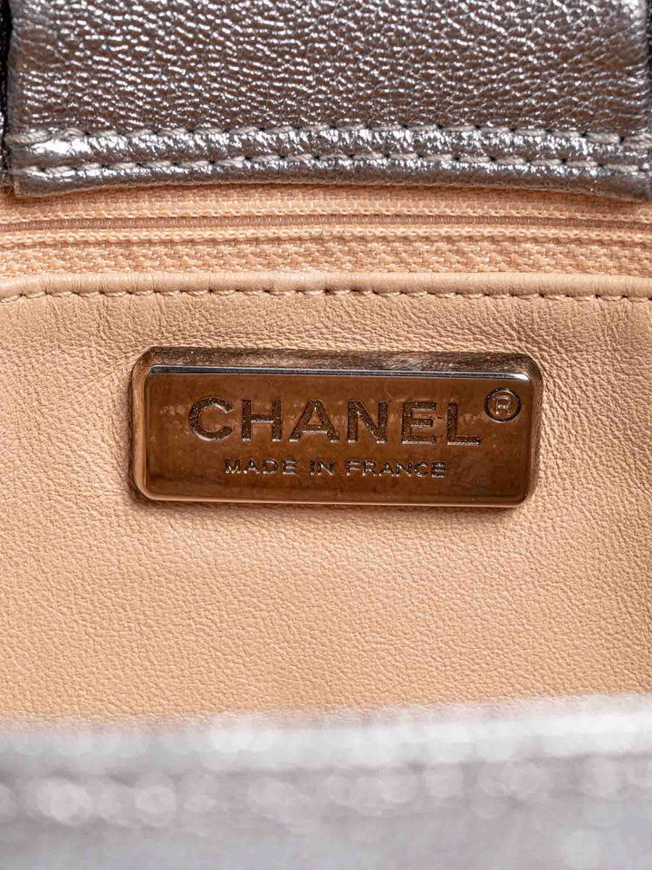 Top Quality Chanel Leather Chain Around Flap Bag Silver