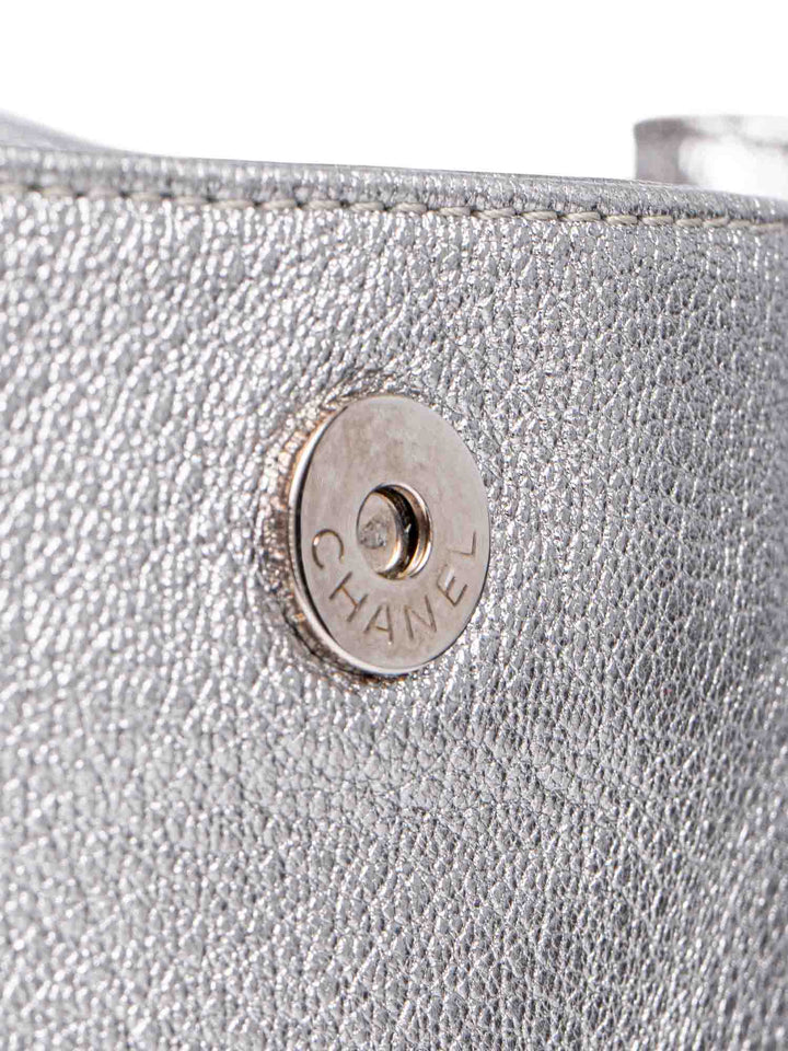 Top Quality Chanel Leather Chain Around Flap Bag Silver