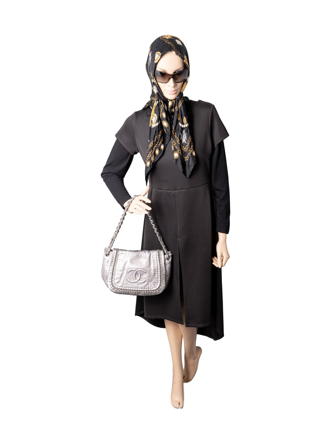 Top Quality Chanel Leather Chain Around Flap Bag Silver