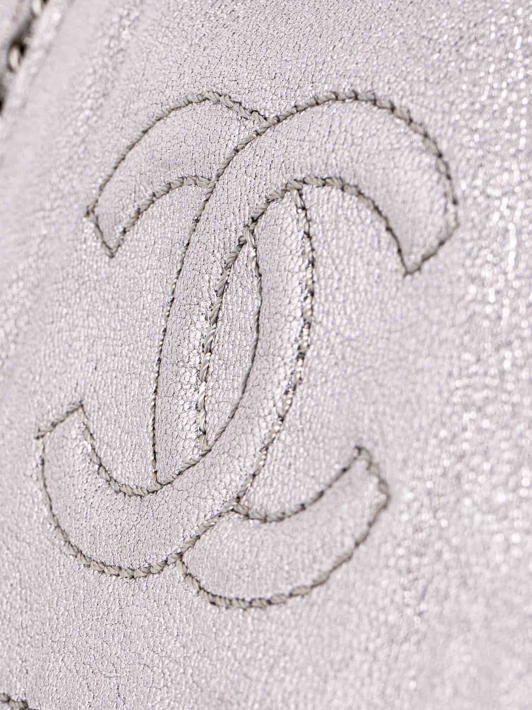 Top Quality Chanel Leather Chain Around Flap Bag Silver