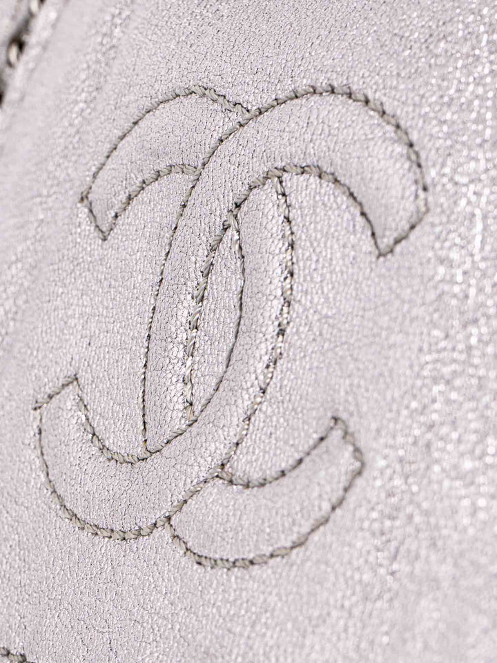 Top Quality Chanel Leather Chain Around Flap Bag Silver