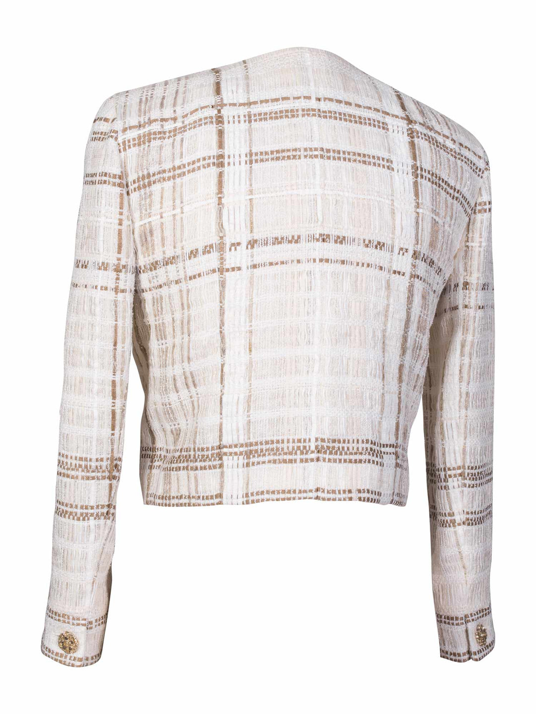 Top Quality Chanel Lesage Tweed Gripoix Fitted Jacket White