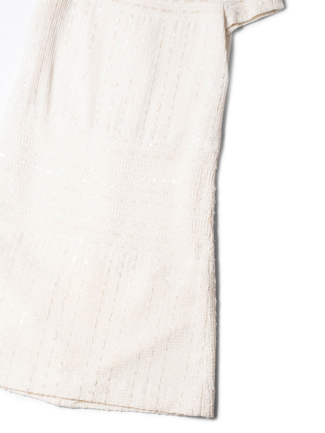Top Quality Chanel Lesage Tweed Sequin Midi Dress Ivory