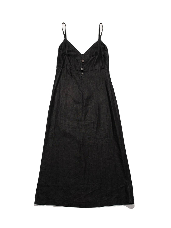 Top Quality Chanel Linen Maxi Dress Black