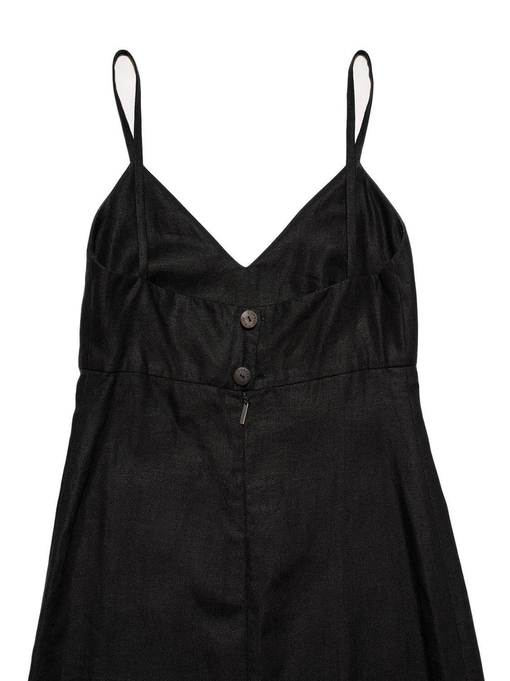 Top Quality Chanel Linen Maxi Dress Black