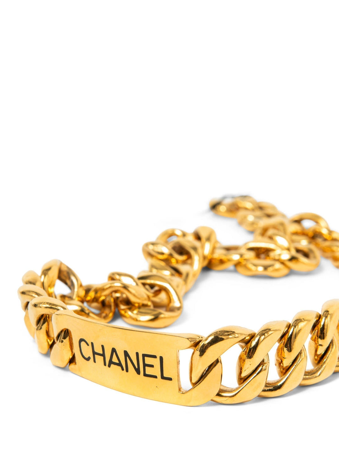 Top Quality Chanel Logo 24K Gold Plated Chunky Chain Belt