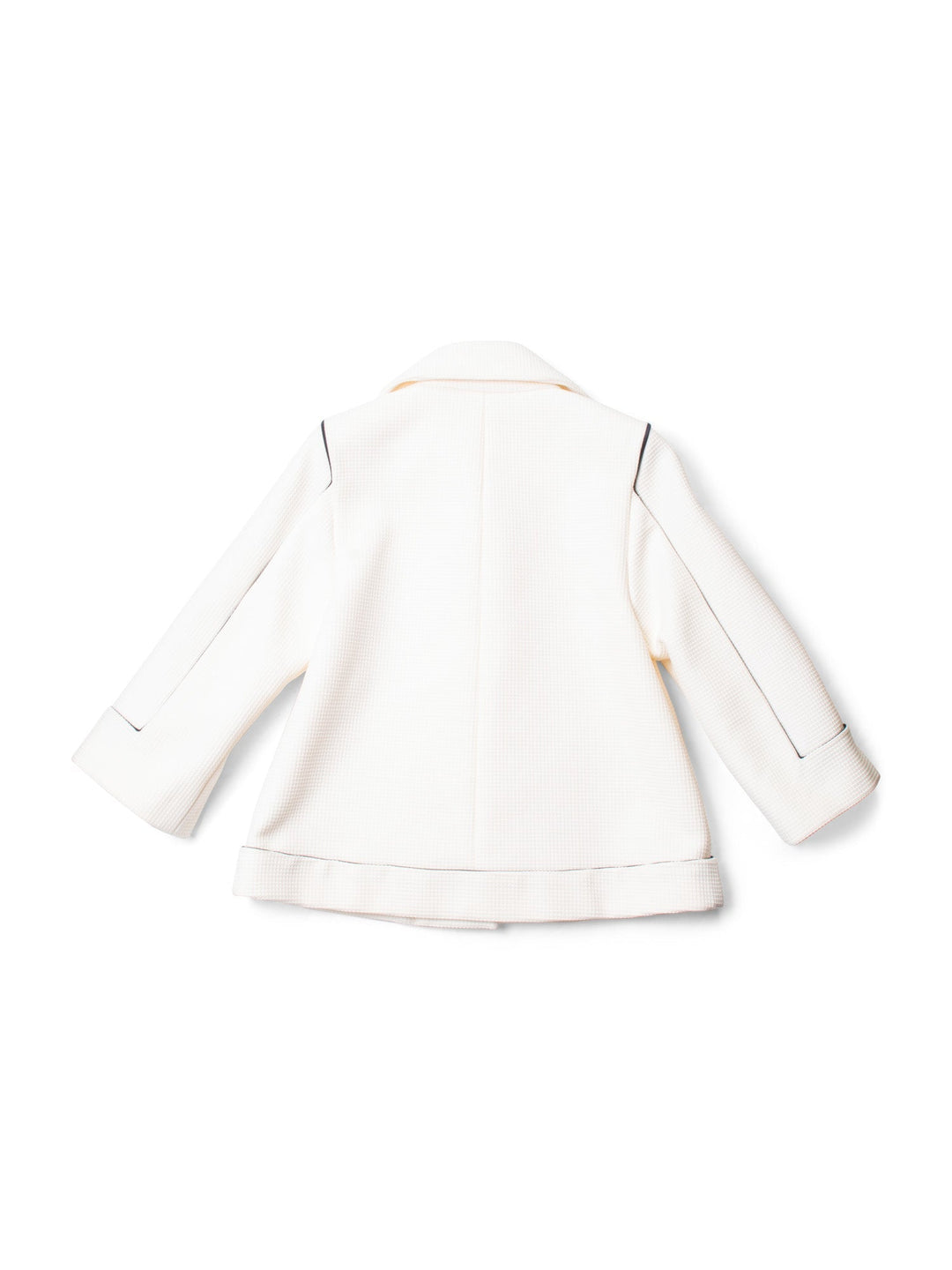 Top Quality Chanel Logo Cotton Tweed Jacket White Black