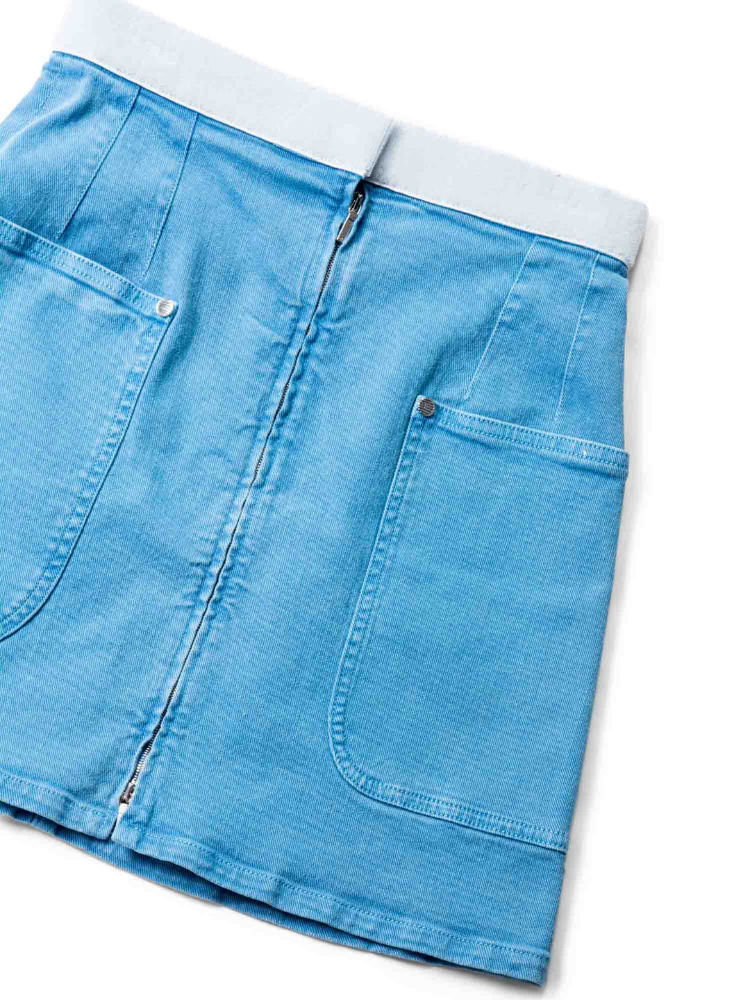 Top Quality Chanel Logo Denim Mini Skirt Blue