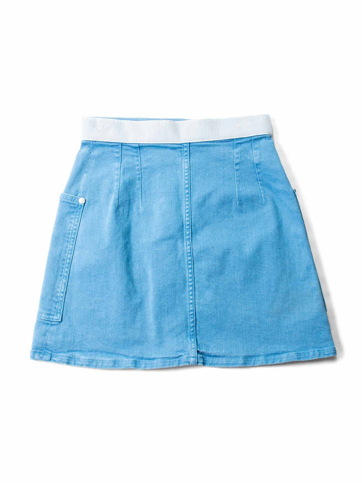 Top Quality Chanel Logo Denim Mini Skirt Blue