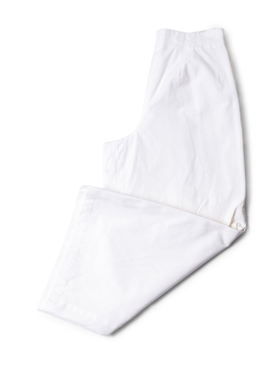Top Quality Chanel Logo High Wasted Wide Sailor Pants White