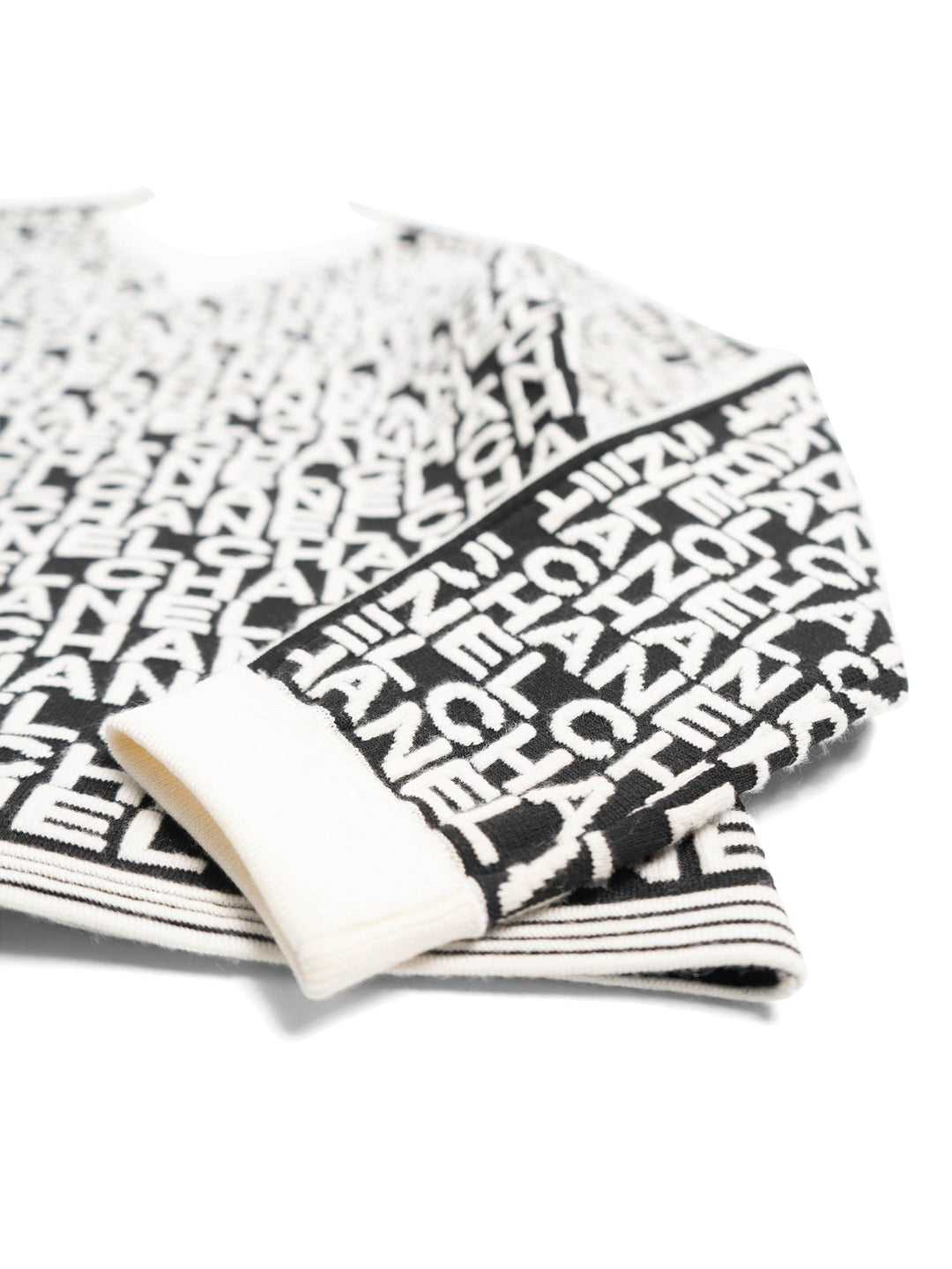 Top Quality Chanel Logo Knit Zipper Sweater Black White