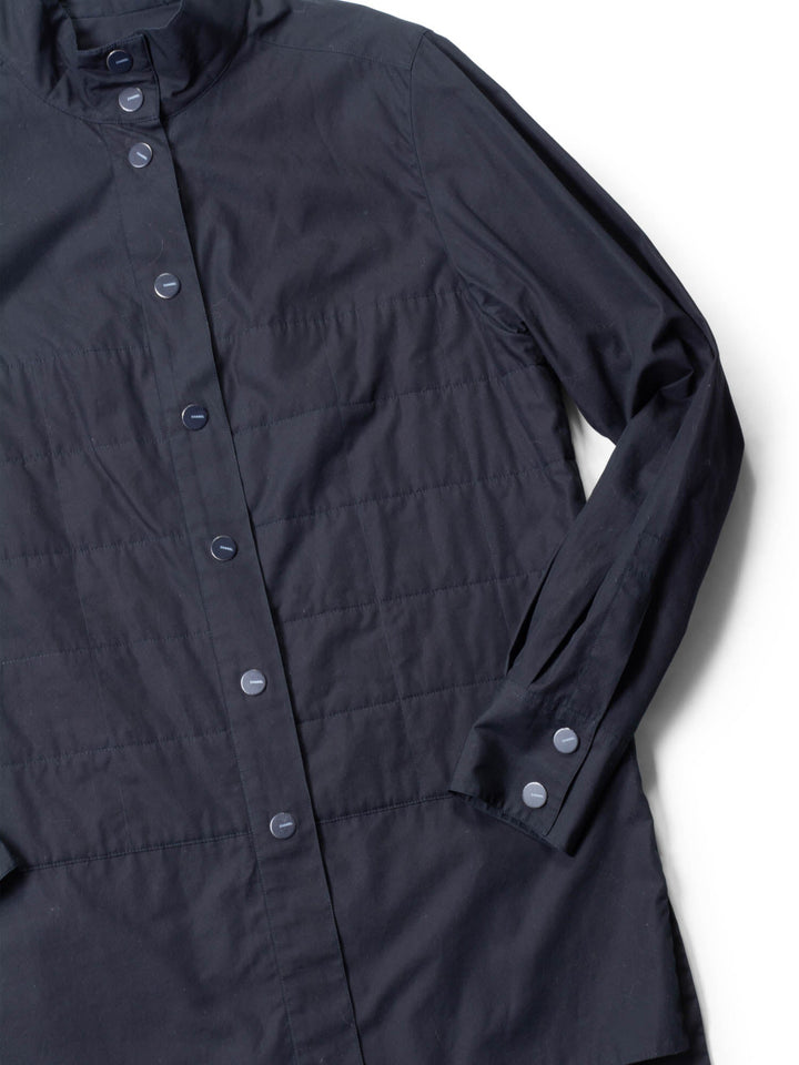 Top Quality Chanel Logo Quilted Cotton Button Up Jacket Black
