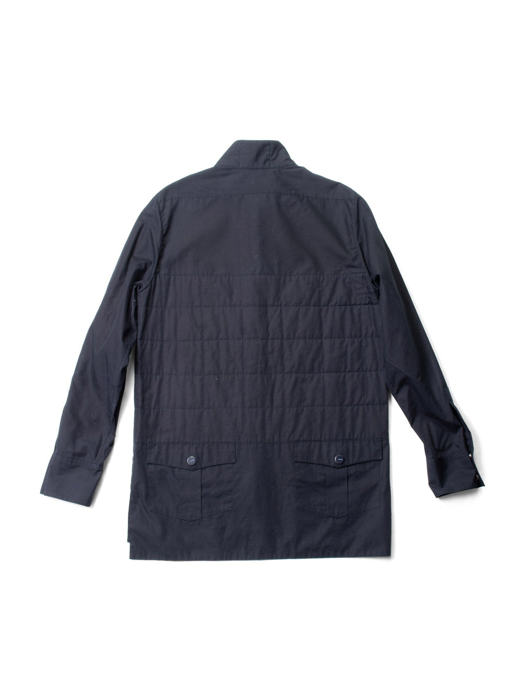 Top Quality Chanel Logo Quilted Cotton Button Up Jacket Black