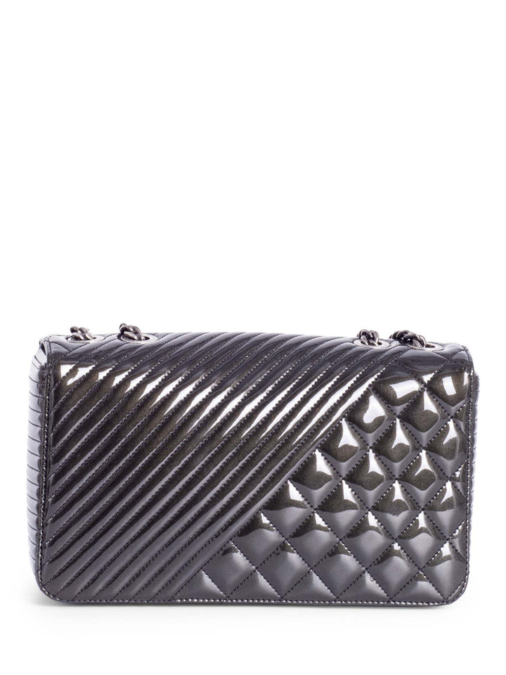 Top Quality Chanel Patent Leather CC Logo Coco Boy Medium Flap Bag Black