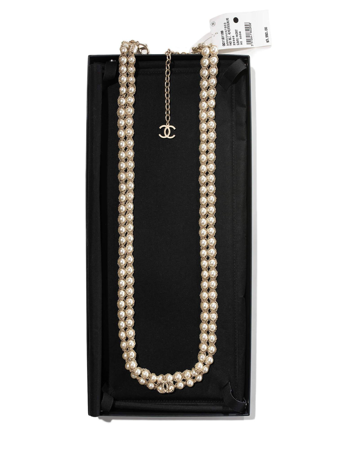 Top Quality Chanel Pearl CC Logo Long Necklace