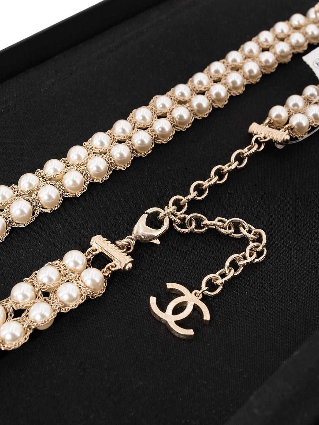 Top Quality Chanel Pearl CC Logo Long Necklace