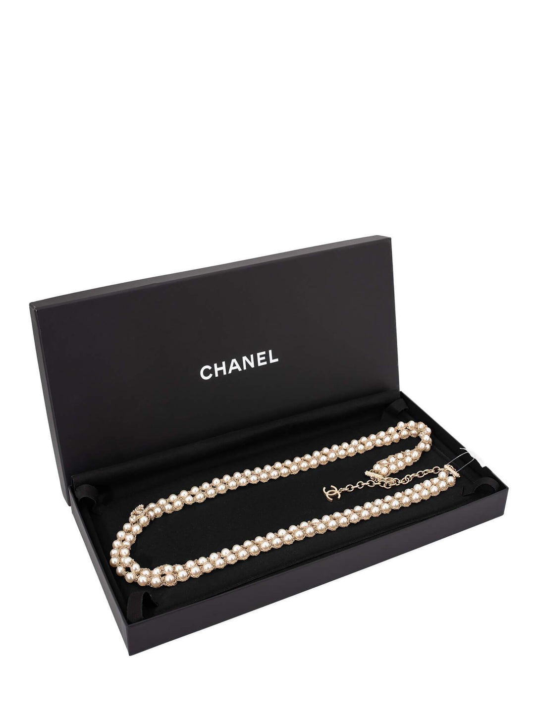 Top Quality Chanel Pearl CC Logo Long Necklace