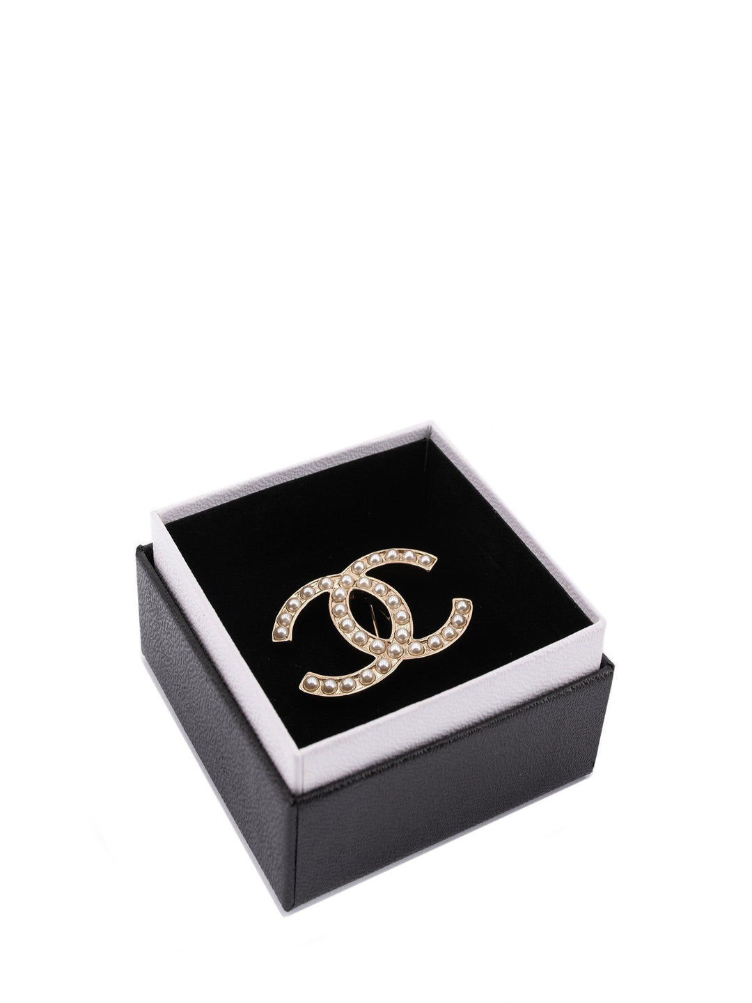 Top Quality Chanel Pearl CC Logo Pin Gold