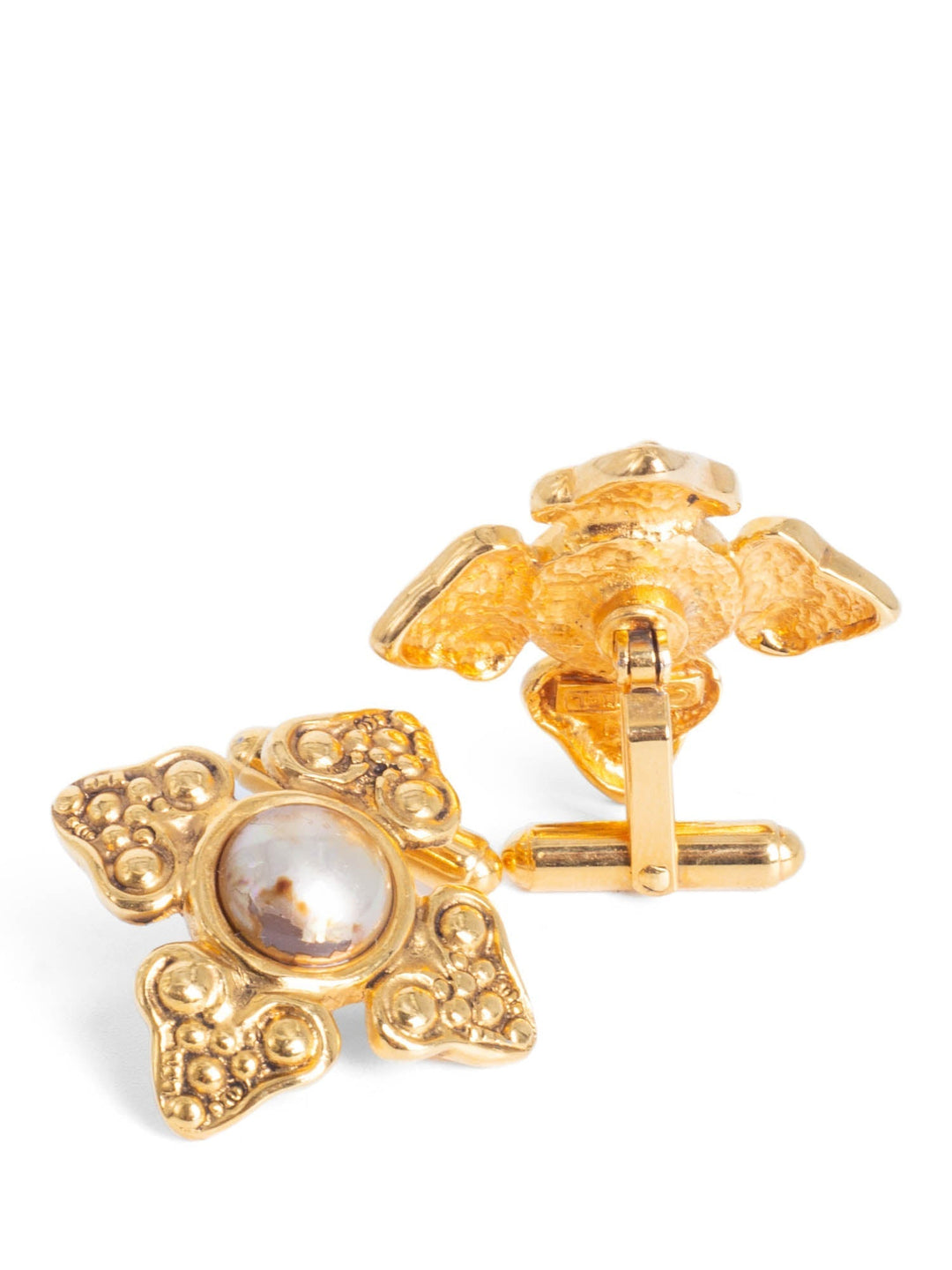 Top Quality Chanel Pearl Gripoix Cufflinks Gold
