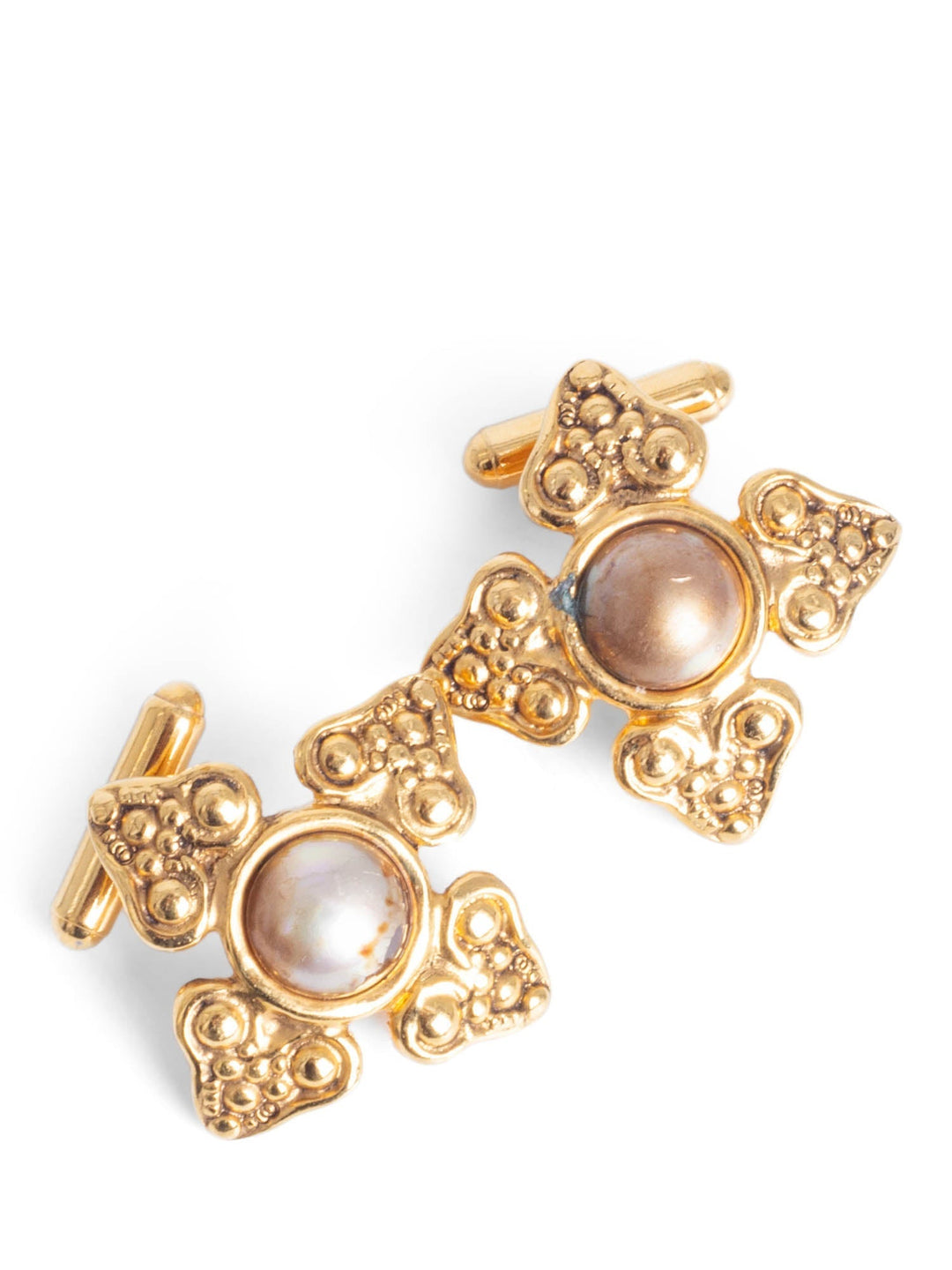 Top Quality Chanel Pearl Gripoix Cufflinks Gold
