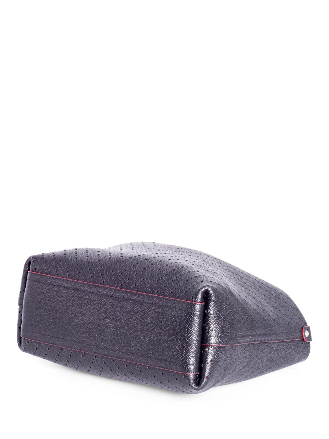 Top Quality Chanel Perforated Caviar Leather CC Logo Shopper with Clutch Black Burgundy