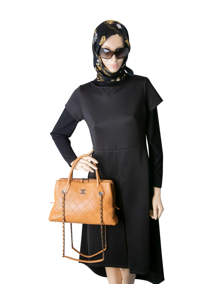 Top Quality Chanel Quilted Caviar CC Top Handle Bag Brown