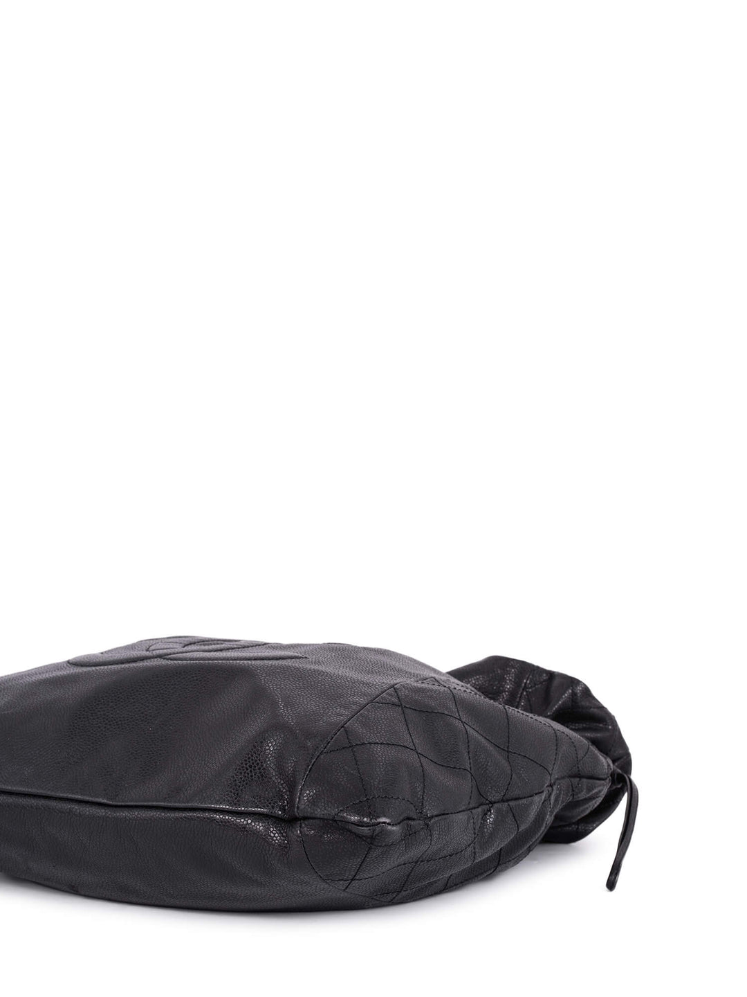 Top Quality Chanel Quilted Caviar Leather CC Logo Large Bag Black
