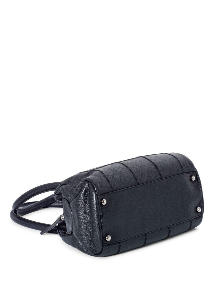 Top Quality Chanel Quilted Caviar Leather Top Handle Bag Black