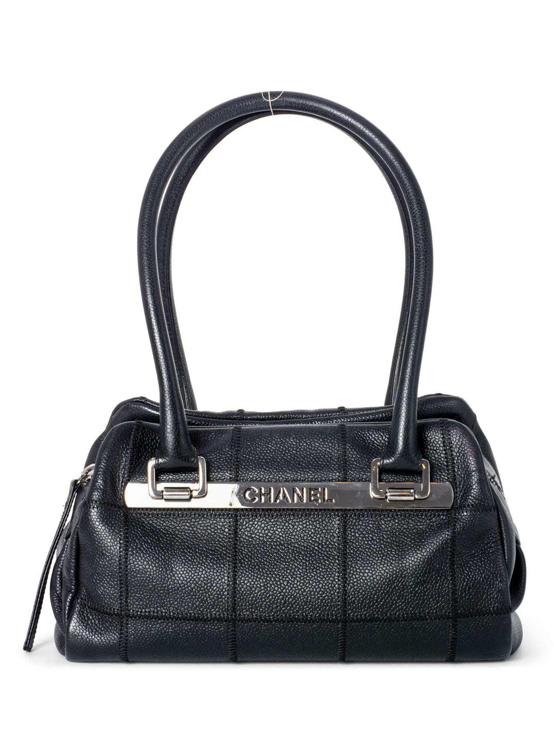 Top Quality Chanel Quilted Caviar Leather Top Handle Bag Black