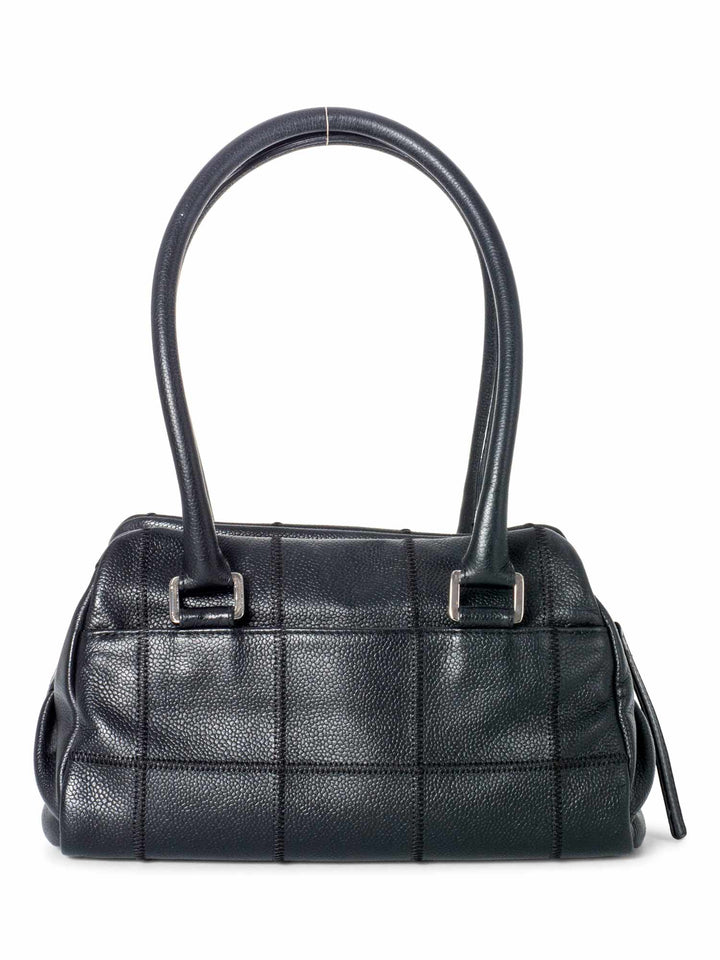 Top Quality Chanel Quilted Caviar Leather Top Handle Bag Black