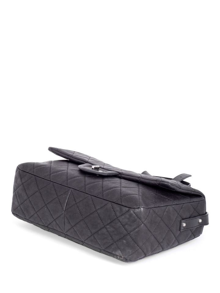 Top Quality Chanel Quilted Caviar Maxi Reissue Flap Messenger Bag Black