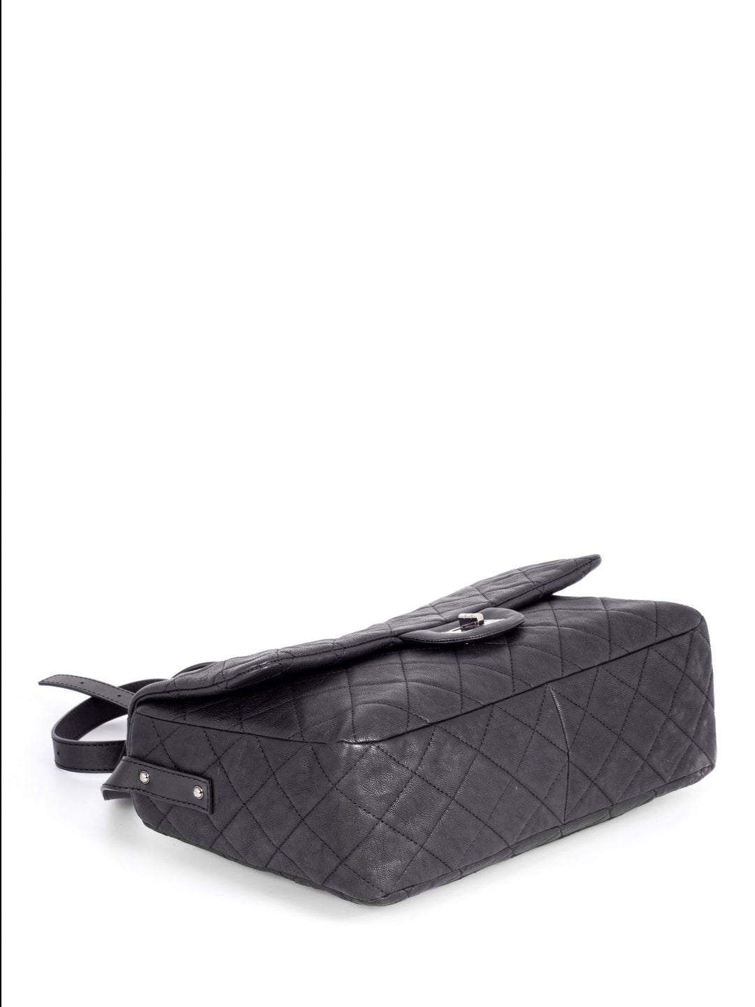 Top Quality Chanel Quilted Caviar Maxi Reissue Flap Messenger Bag Black