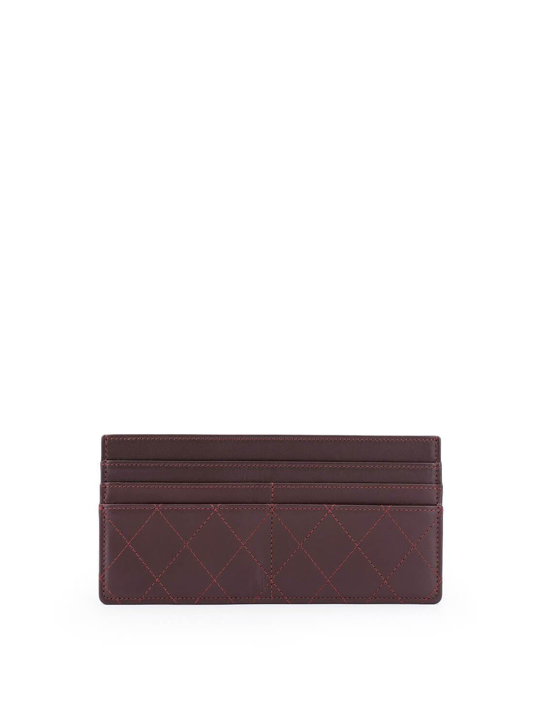 Top Quality Chanel Quilted Lambskin Leather Wallet Burgundy