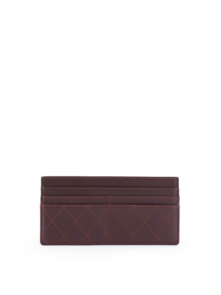 Top Quality Chanel Quilted Lambskin Leather Wallet Burgundy