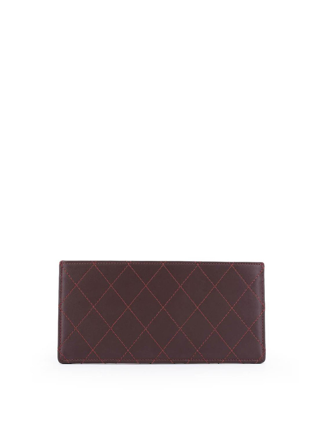 Top Quality Chanel Quilted Lambskin Leather Wallet Burgundy