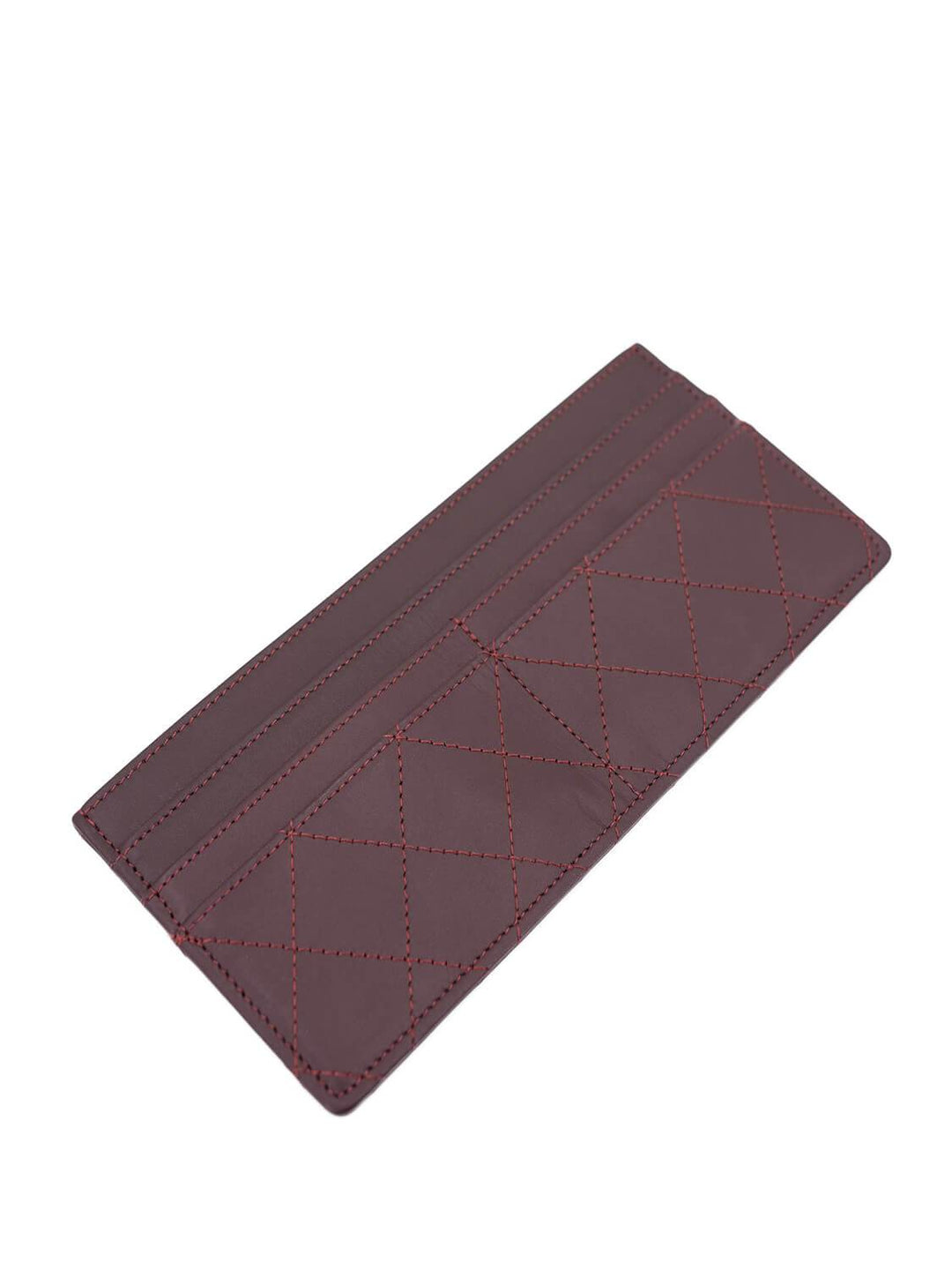 Top Quality Chanel Quilted Lambskin Leather Wallet Burgundy