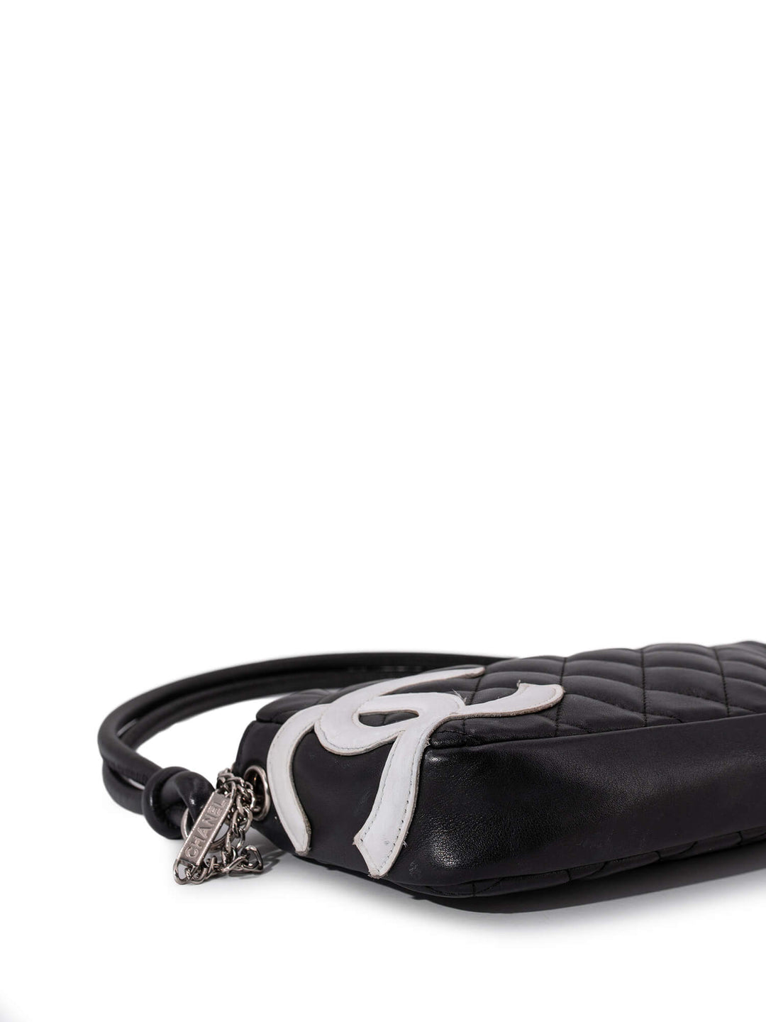 Top Quality Chanel Quilted Leather CC Cambon Shoulder Bag Black White