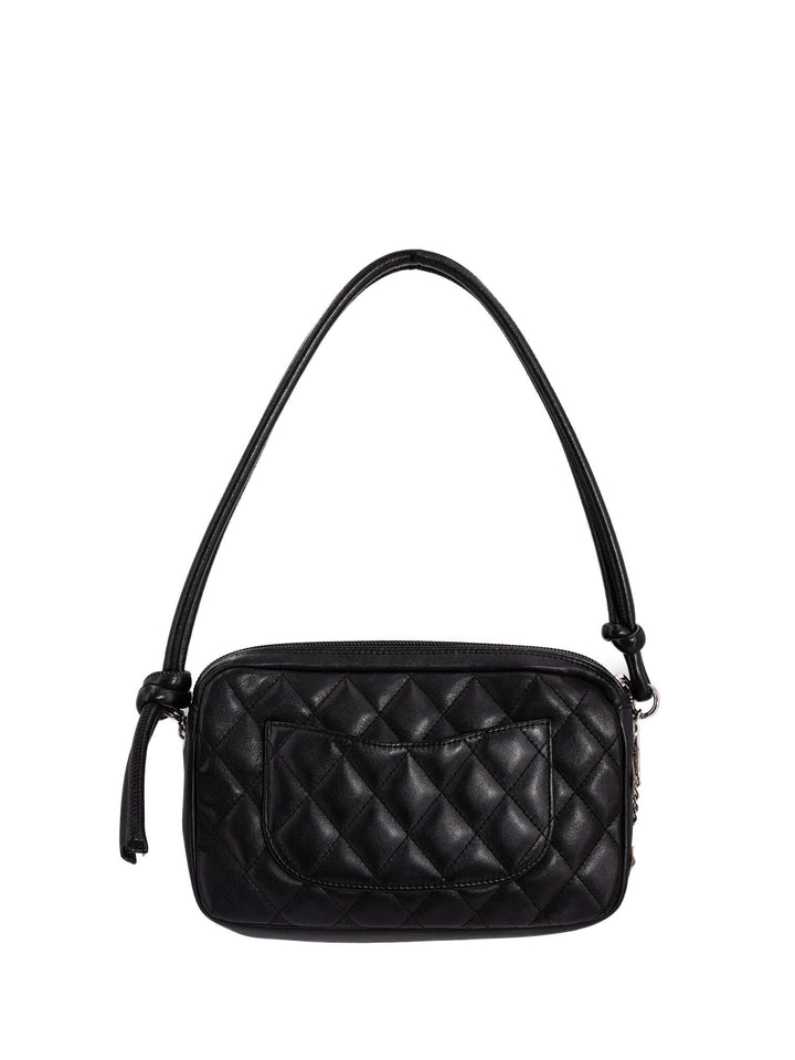 Top Quality Chanel Quilted Leather CC Cambon Shoulder Bag Black White