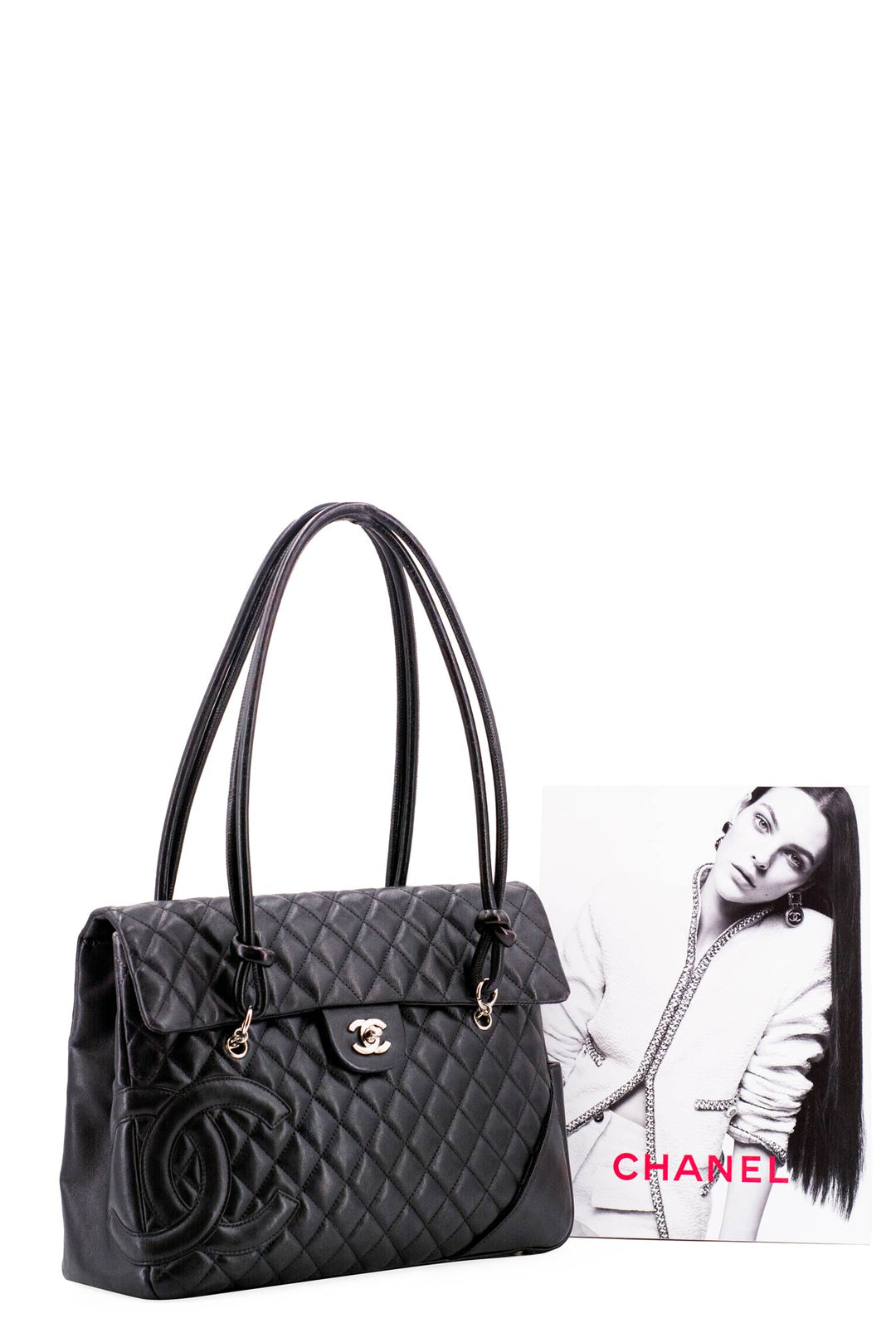 Top Quality Chanel Quilted Leather CC Flap Maxi Bag Black