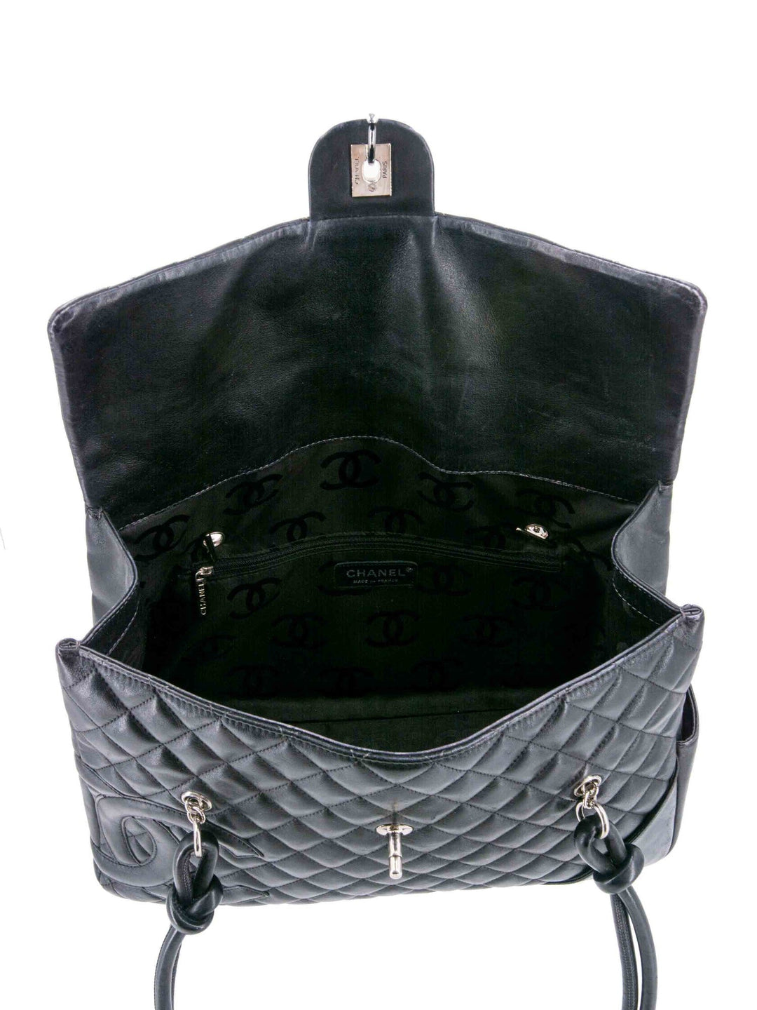 Top Quality Chanel Quilted Leather CC Flap Maxi Bag Black