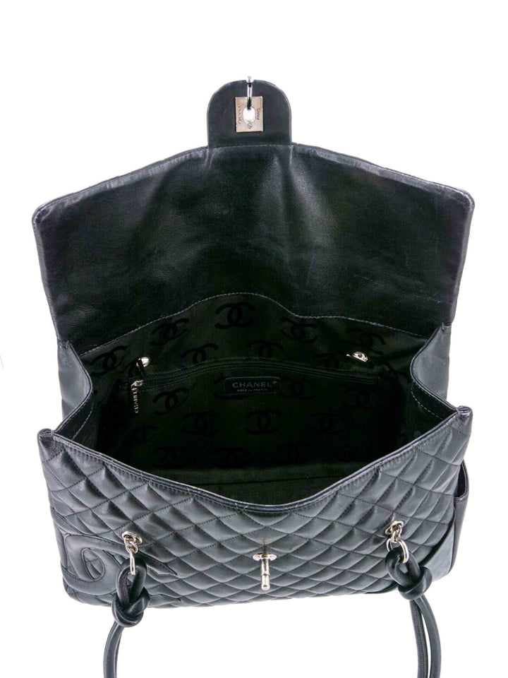 Top Quality Chanel Quilted Leather CC Flap Maxi Bag Black