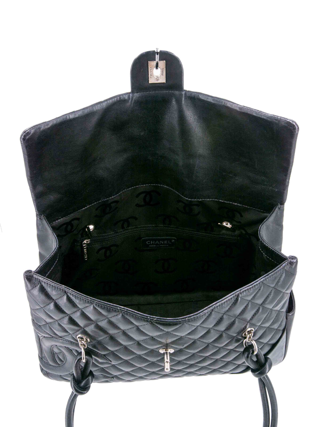 Top Quality Chanel Quilted Leather CC Flap Maxi Bag Black