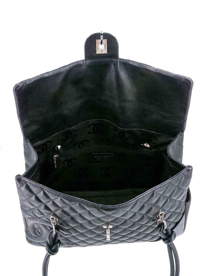 Top Quality Chanel Quilted Leather CC Flap Maxi Bag Black